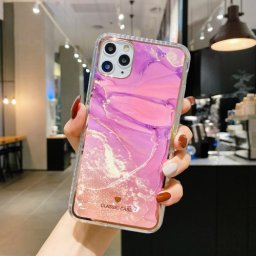 IMD MARBLE Védőburkolat Apple iPhone 12 Pro Max PURPLE