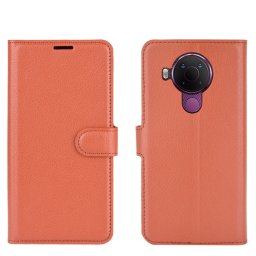 LITCHI Védőburkolat Nokia 5.4 barna