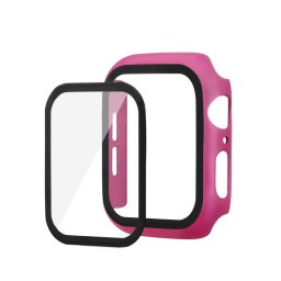 ENKAY tok edzett üveggel Apple Watch 6 / SE / 5/4 (44mm) rózsaszín