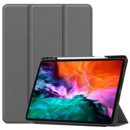 LEATHER Flip tok Apple iPad Pro 12.9 2022 / 2021 szürke