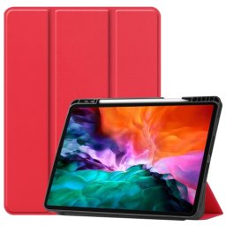 LEATHER Flip tok Apple iPad Pro 12.9 2022 / 2021 piros