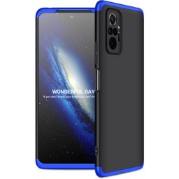 360° védőburkolat Xiaomi Redmi Note 10 Pro fekete-kék