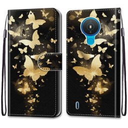 ART Pénztárcahuzat Nokia 1.4 GOLD EN BUTTERFLY