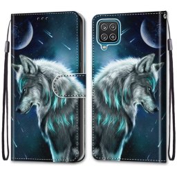 ART Wallet tok Samsung Galaxy A12 / M12 WHITE WOLF