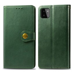 LEATHER BUCKLE Pénztárcahuzat Samsung Galaxy A22 zöld