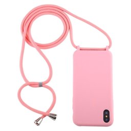 ROPE Borító zsinórral Apple iPhone X / XS rózsaszín