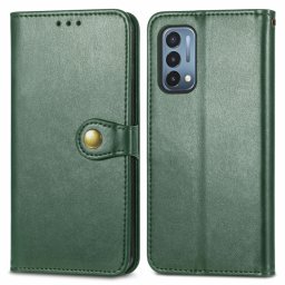 LEATHER BUCKLE Pénztárca tok OnePlus Nord N200 5G zöld