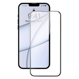 BASEUS 2x 3D Edzett üveg Apple iPhone 13 Pro Max fekete