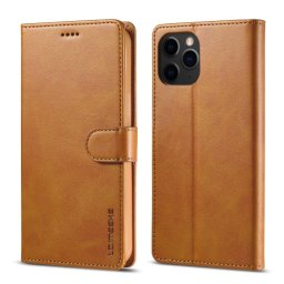 IMEEKE Wallet tok Apple iPhone 13 Pro világosbarna