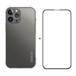 ENKAY Átlátszó tok + 3D üveg Apple iPhone 13 Pro Max