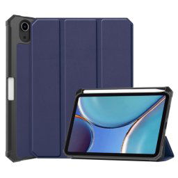 LEATHER Flip tok Apple iPad mini 2021 sötétkék