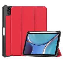 LEATHER Flip tok Apple iPad mini 2021 piros