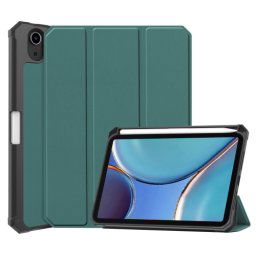 LEATHER Flip tok Apple iPad mini 2021 zöld