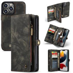 WALLET Védőtok pénztárcával 2 az 1-ben Apple iPhone 13 Pro Max fekete