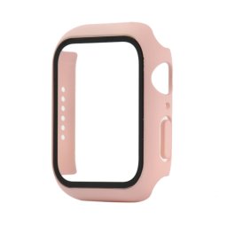 Műanyag borítás védőüveggel Apple Watch 6 / SE / 5/4 (44mm) rózsaszín