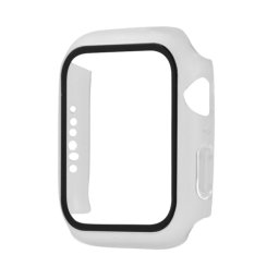 Műanyag borítás védőüveggel Apple Watch 6 / SE / 5/4 (44mm) fehér