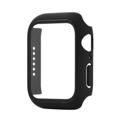 Műanyag borítás védőüveggel Apple Watch 6 / SE / 5/4 (44mm) fekete