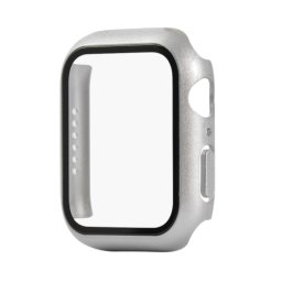 Műanyag borítás védőüveggel Apple Watch 6 / SE / 5/4 (44mm) ezüsthöz