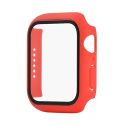 Műanyag borítás védőüveggel Apple Watch 6 / SE / 5/4 (44mm) piros