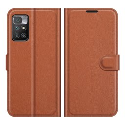 LITCHI Védőburkolat Xiaomi Redmi 10 / Redmi 10 2022 barna