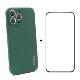 ENKAY tok + 3D üveg Apple iPhone 13 Pro sötétzöld