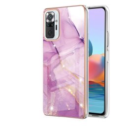 IMD MARBLE Védőburkolat Xiaomi Redmi Note 10 Pro PURPLE