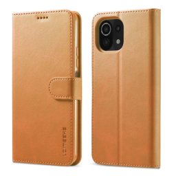 IMEEKE pénztárca huzat Xiaomi Mi 11 világosbarna