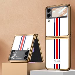 GKK GLASS Védőburkolat Samsung Galaxy Z Flip 3 5G WHITE LIMITED