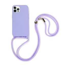 LANYARD Védőburkolat vezetékkel Apple iPhone 13 Pro lila