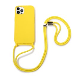 LANYARD Védőburkolat vezetékkel Apple iPhone 13 Pro Max sárga