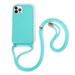 LANYARD Védőburkolat zsinórral Apple iPhone 13 Pro Max kék