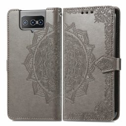 ART Pénztárca borító Asus Zenfone 8 Flip (ZS672KS) ORNAMENT szürke