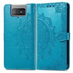 ART Pénztárca borító Flip Asus Zenfone 8 (ZS672KS) ORNAMENT Kék