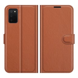 LITCHI Védőburkolat Samsung Galaxy A03s barna