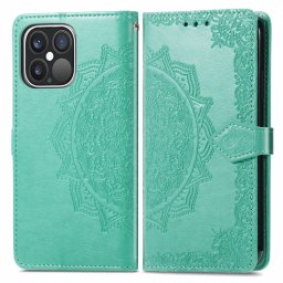 ART Pénztárca borító Apple iPhone 13 Pro Max ORNAMENT zöld