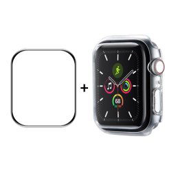 ENKAY Műanyag borítás védőfóliával Apple Watch 9 / 8 / 7 (41mm) átlátszóhoz