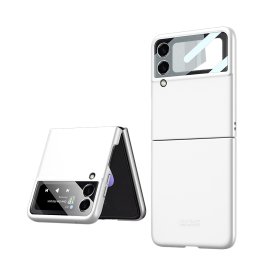 GKK Műanyag borítás üveggel Samsung Galaxy Z Flip 3 5G ezüst