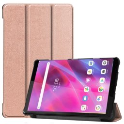 LEATHER Flip tok Lenovo Tab M8 (TB-8505F) / M8 3. generációs rózsaszínű arany