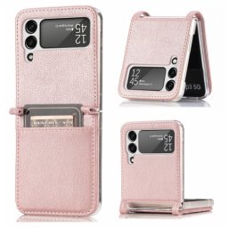 LITCHI Védőburkolat Samsung Galaxy Z Flip 3 5G rózsaszín