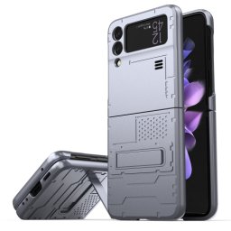 GKK STANDING Tartós burkolat Samsung Galaxy Z Flip 3 5G szürke