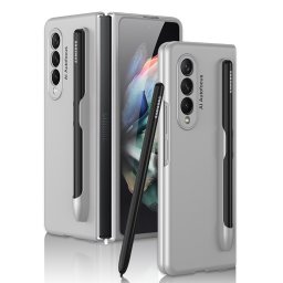 GKK PEN Műanyag borítás tolltartóval Samsung Galaxy Z Fold 3 5G ezüst