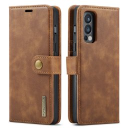 DG.MING Pénztárca tok 2in1 OnePlus Nord 2 5G barna
