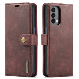 DG.MING Pénztárca tok 2in1 OnePlus Nord N200 5G piros