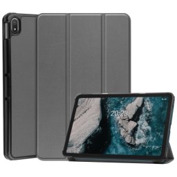 LEATHER Flip tok Nokia T20 szürke