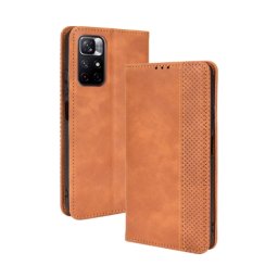 BUSINESS pénztárcahuzat Xiaomi Poco M4 Pro 5G / Redmi Note 11S 5G barna színben