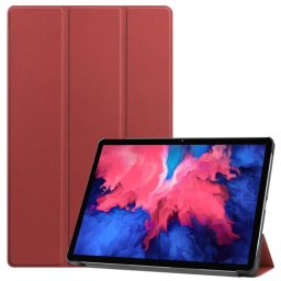 LEATHER Lenovo Tab P11 / P11 5G / P11 Plus összecsukható huzat sötétvörös