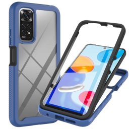 DUAL Kétoldalas borítás Xiaomi Redmi Note 11 / Note 11S kék fóliával