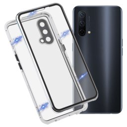 Mágneses borító 360 OnePlus Nord CE 5G ezüsthöz