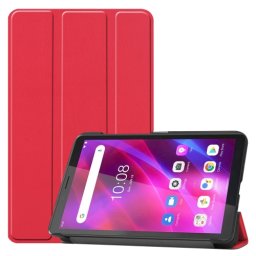 LEATHER Flip tok Lenovo Tab M7 3rd Gen piros