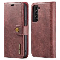 DG.MING Wallet tok 2 az 1-ben Samsung Galaxy S22 Plus 5G piros